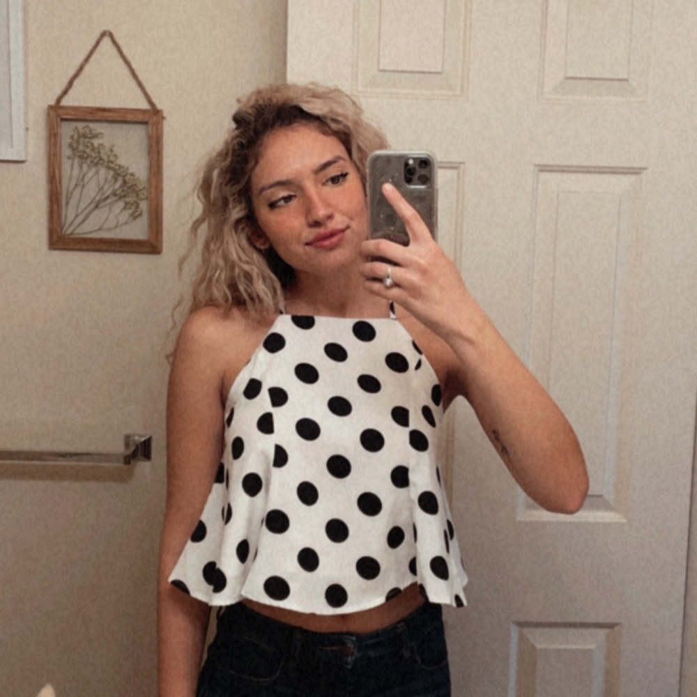Polka Dot Crop Top